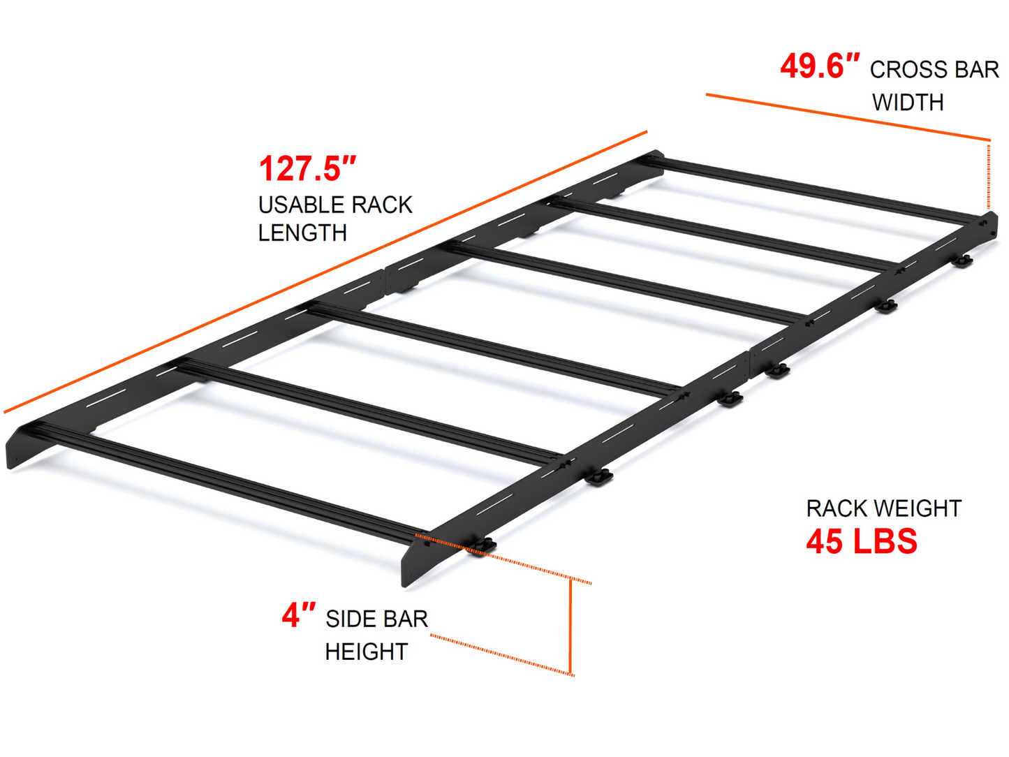 SPRINTER 144" HIGH ROOF STEALTH ROOF RACK - 4 Wheel Overland