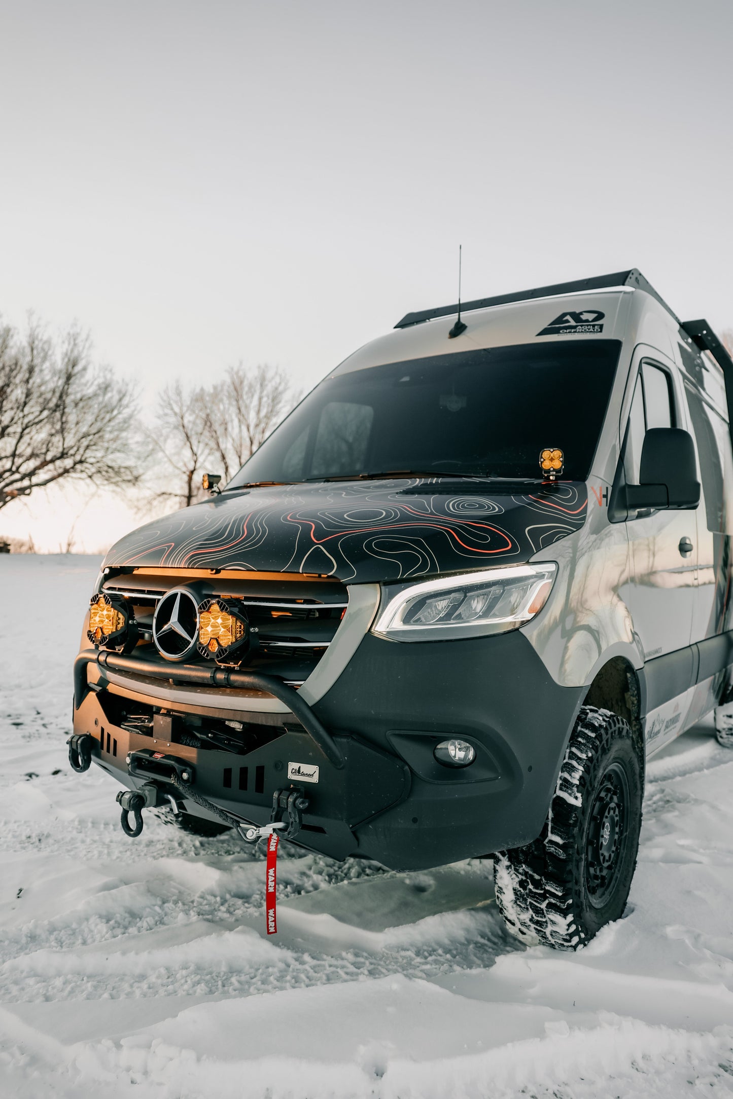 CAtuned Off-Road 2019+ Sprinter Ditch Light Brackets - 4 Wheel Overland