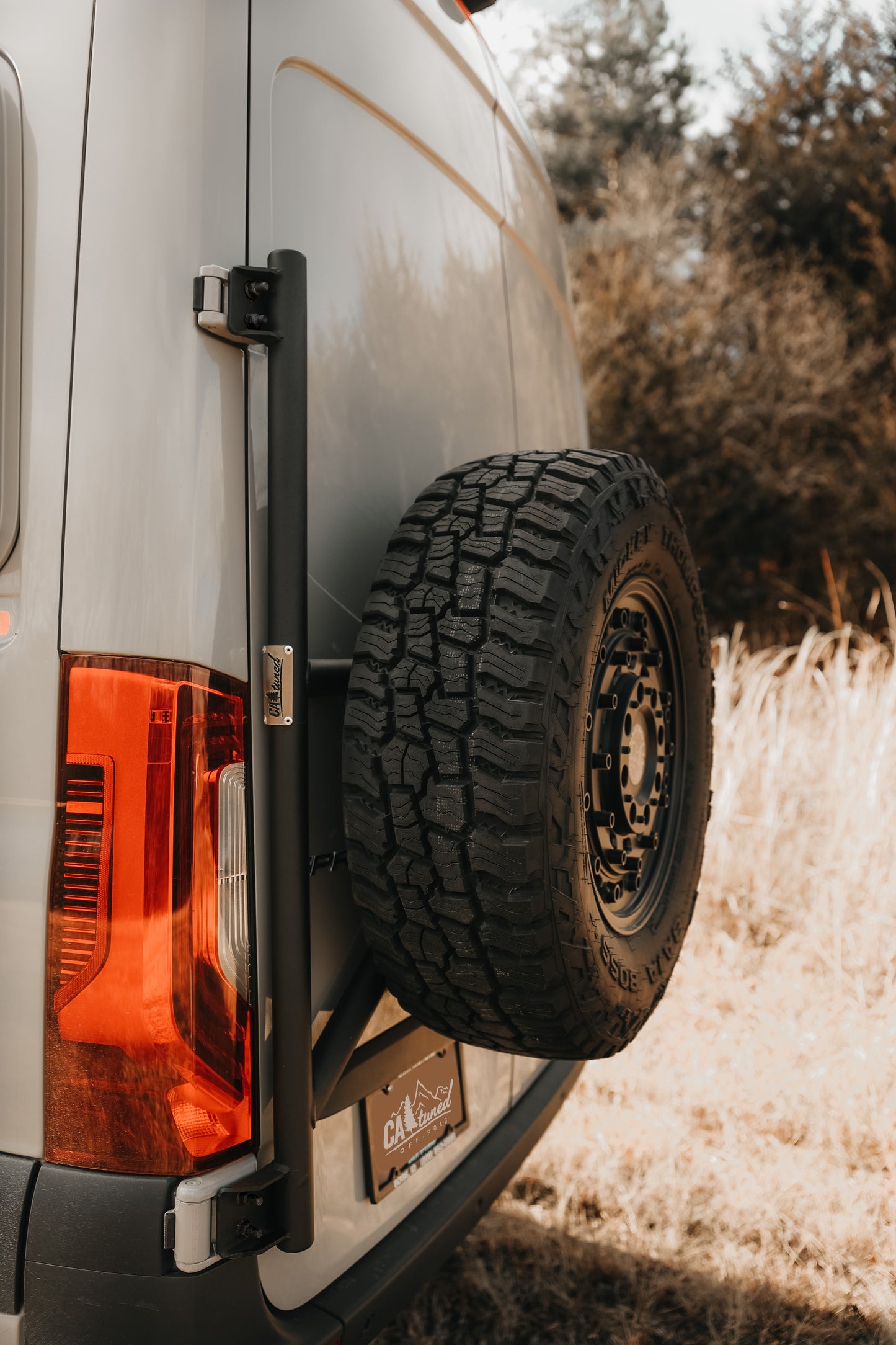 CAtuned Off-Road 2019+ Sprinter Tire Carrier - 4 Wheel Overland