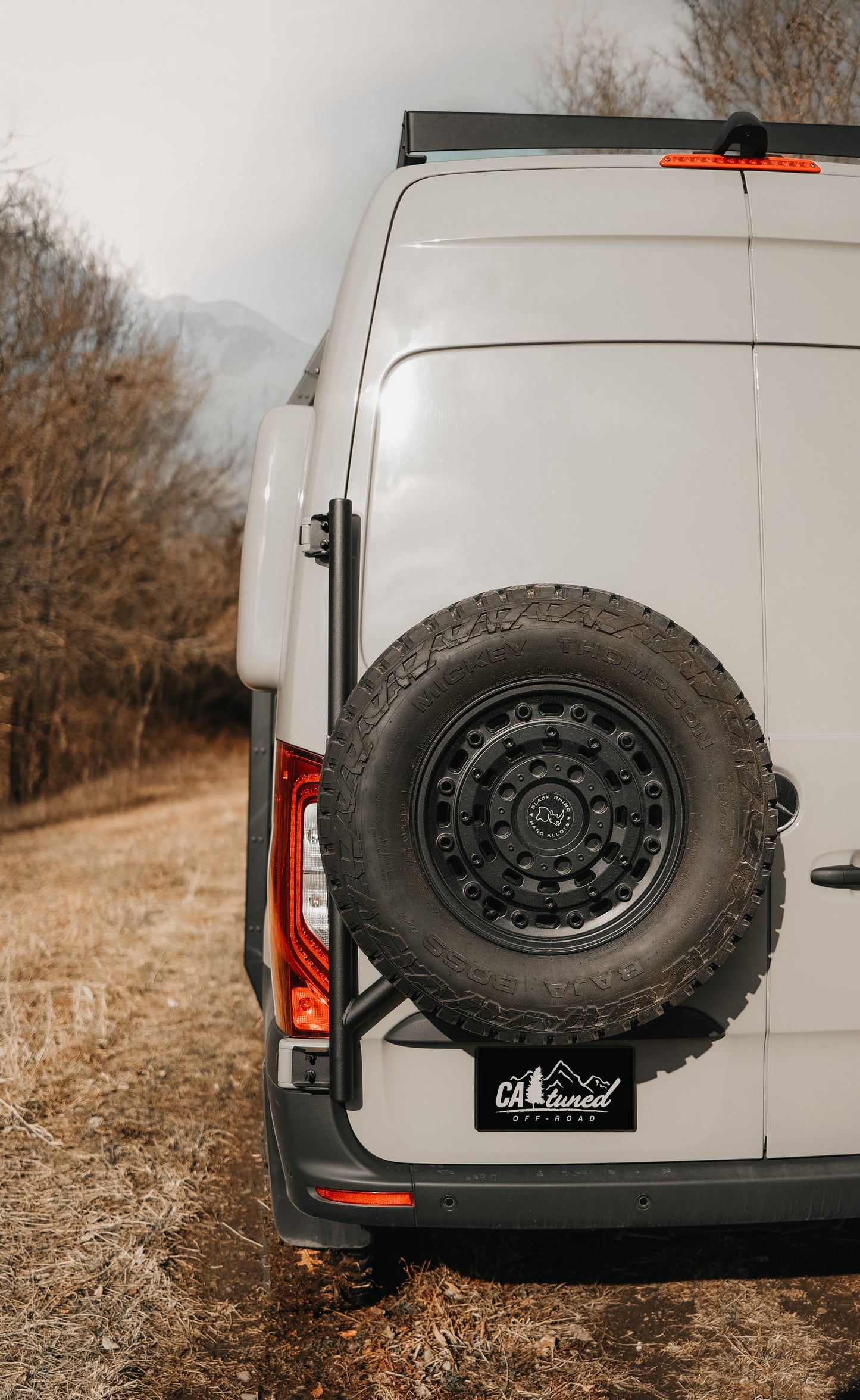 CAtuned Off-Road 2019+ Sprinter Tire Carrier - 4 Wheel Overland