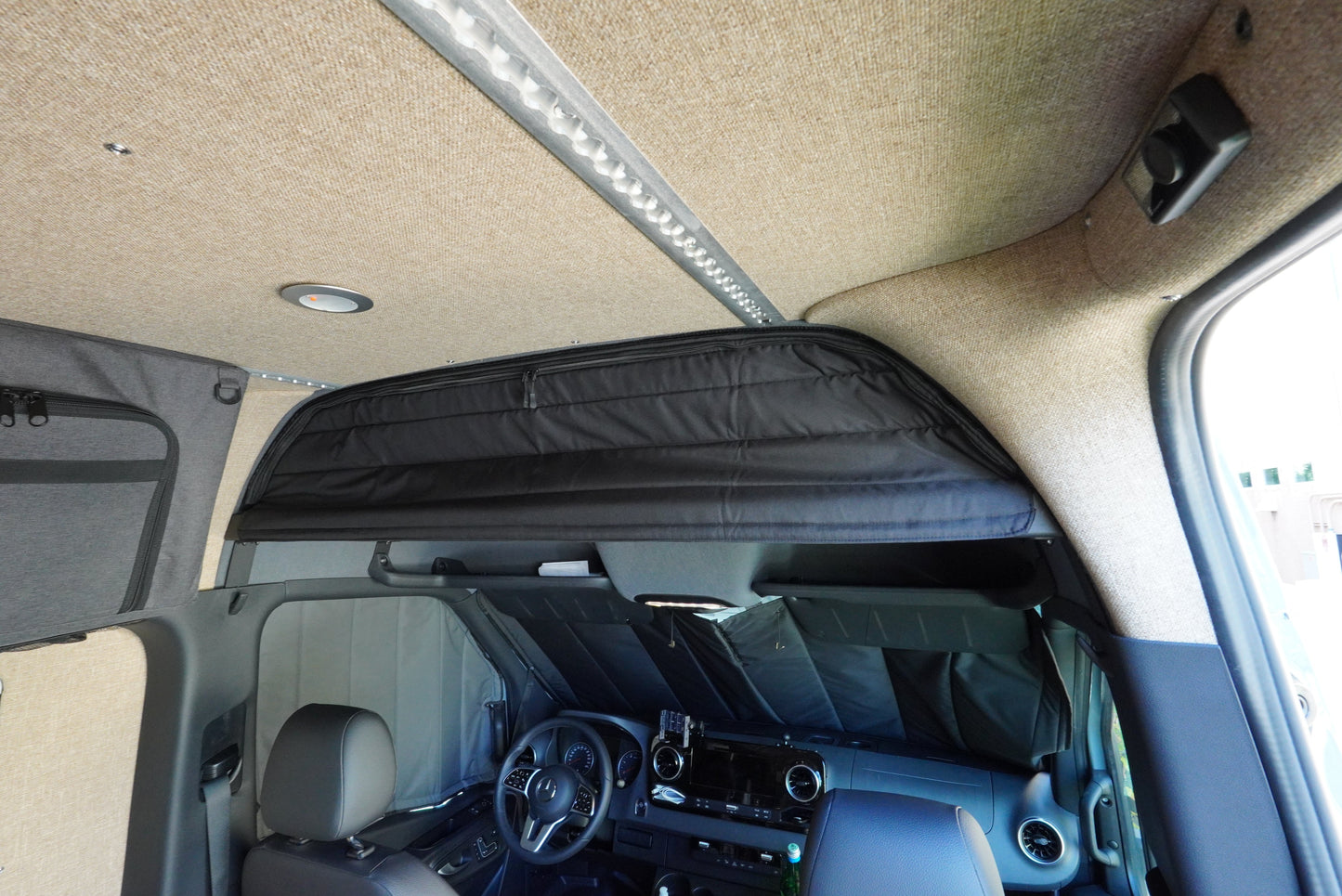 SPRINTER HEADLINER SHELF WITH L TRACK 2019+ - 4 Wheel Overland