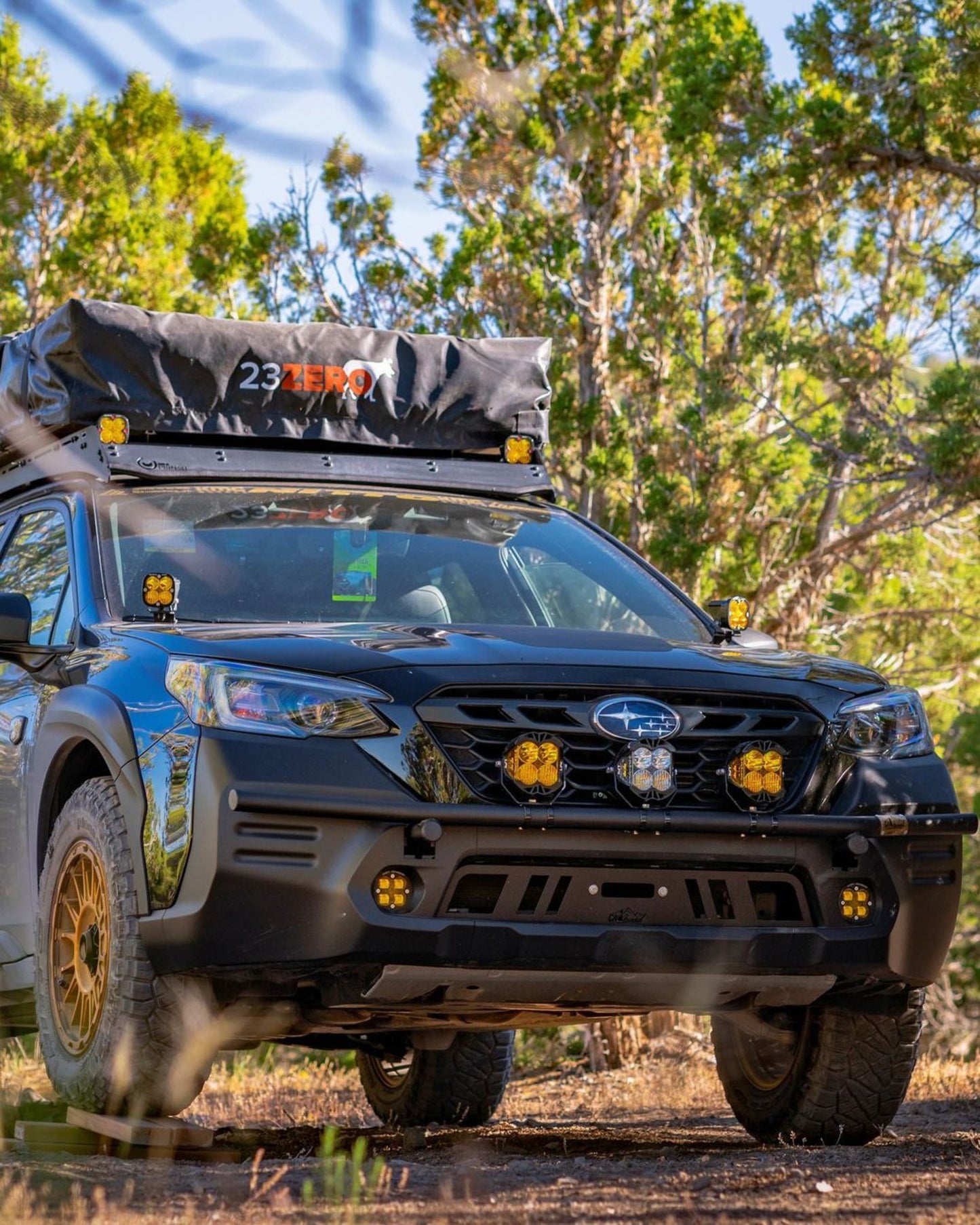 CAtuned Off-Road Subaru Outback Wilderness Front Hidden Winch Mount with Grill - 4 Wheel Overland