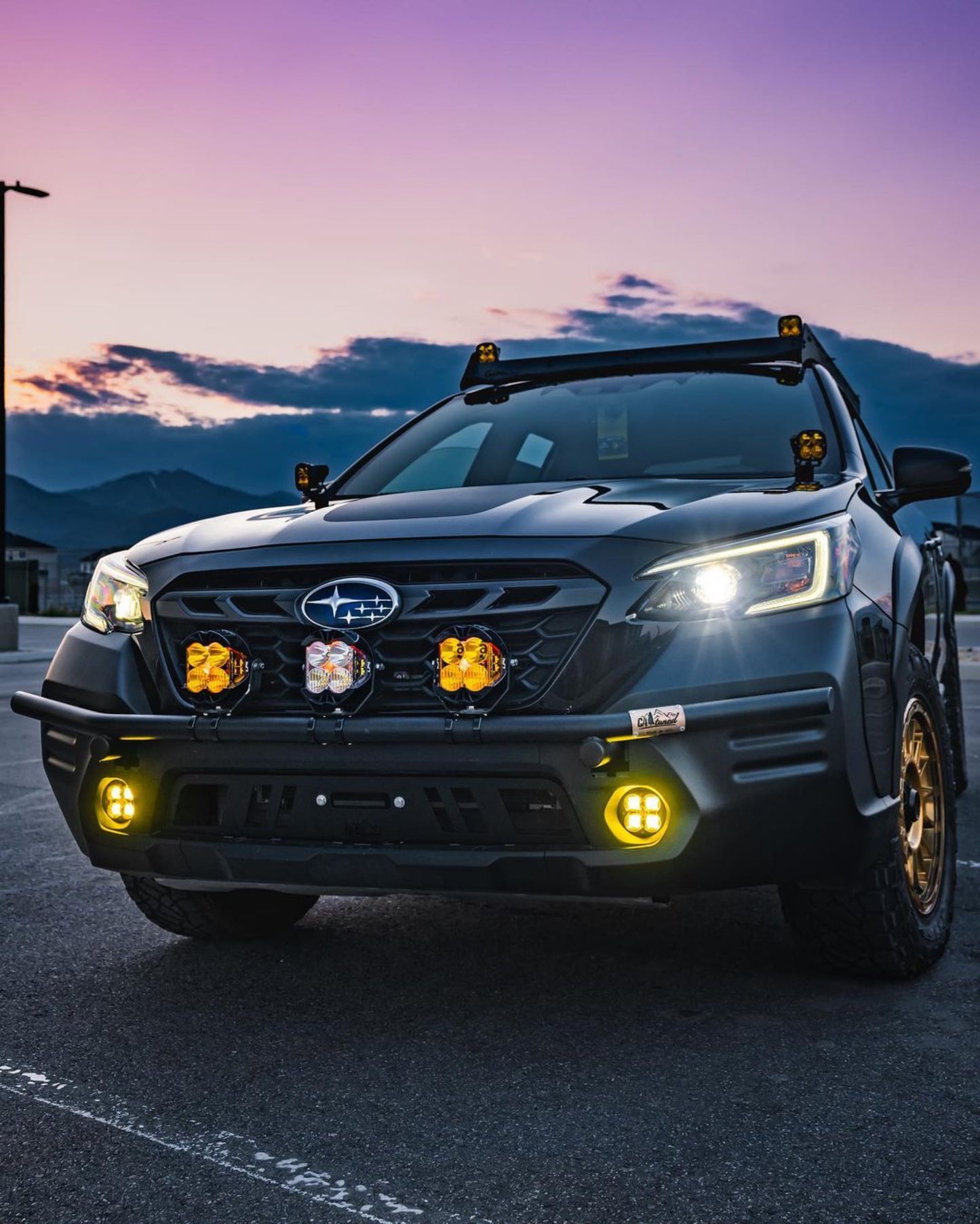 CAtuned Off-Road Subaru Outback Wilderness Front Hidden Winch Mount with Grill - 4 Wheel Overland