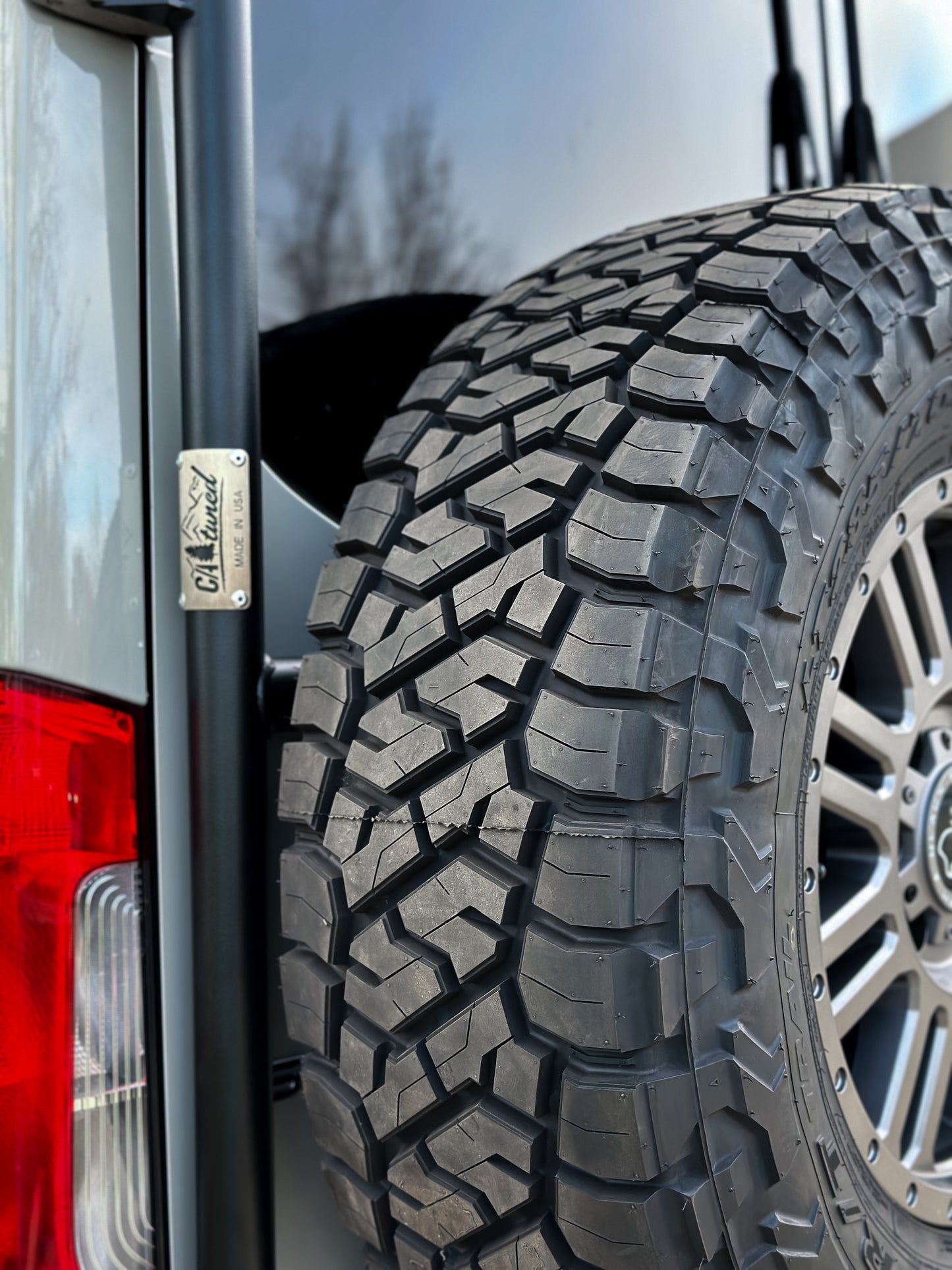 CAtuned Off-Road 2019+ Sprinter Tire Carrier - 4 Wheel Overland