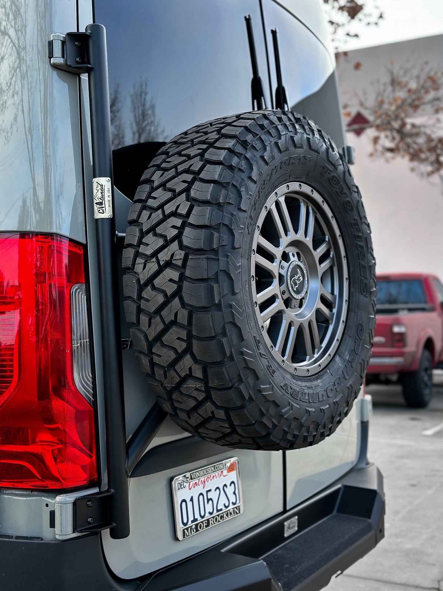 CAtuned Off-Road 2019+ Sprinter Tire Carrier - 4 Wheel Overland