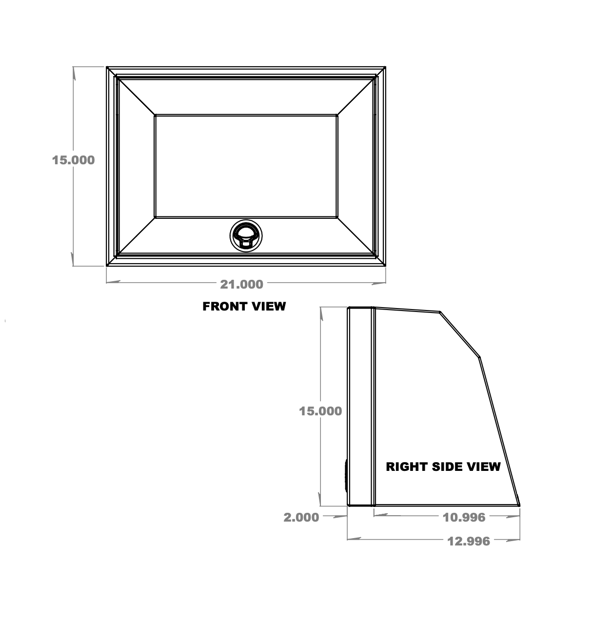 21" Upper Cabinet - Angled - 4 Wheel Overland