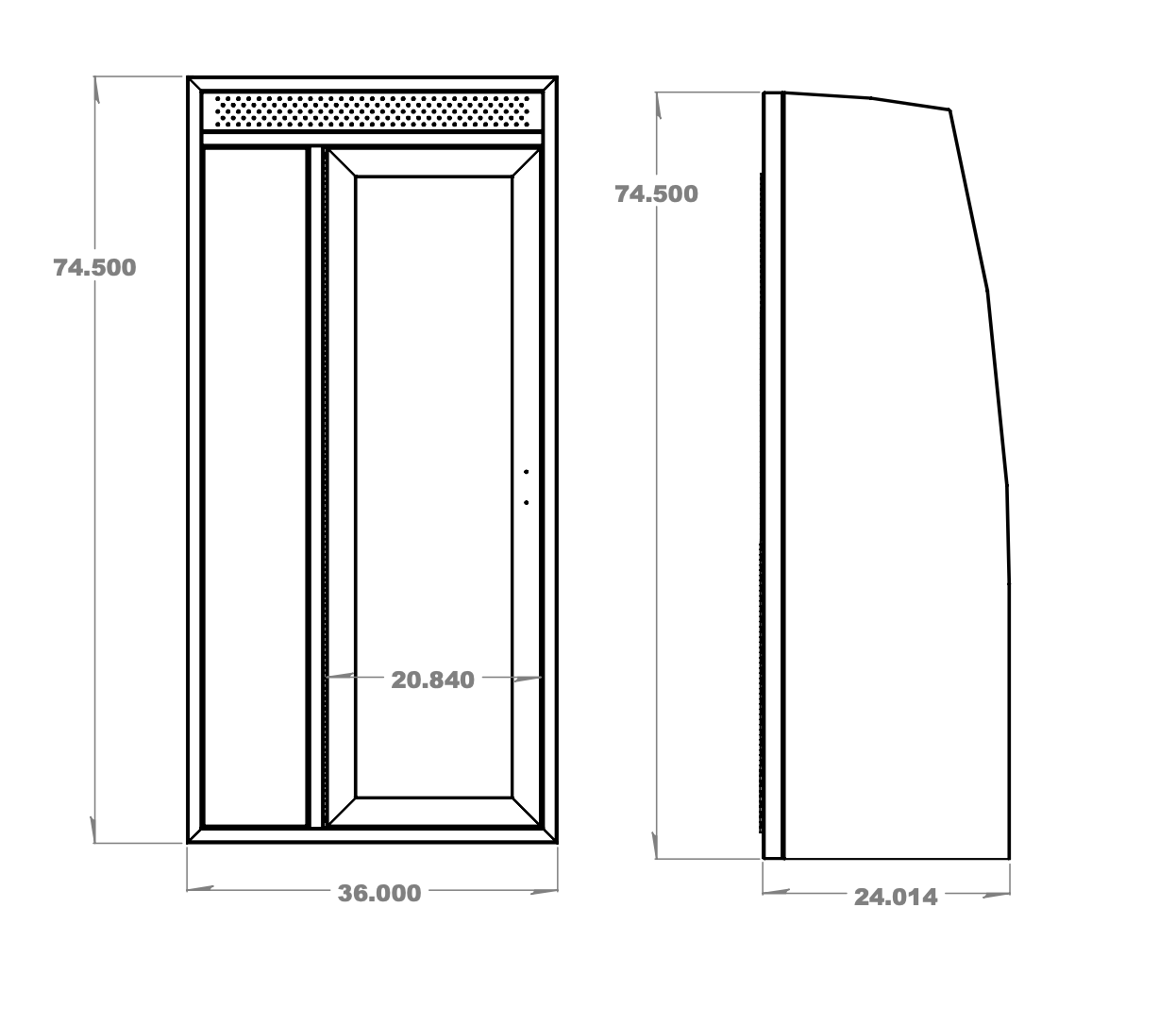 36" Shower - 4 Wheel Overland