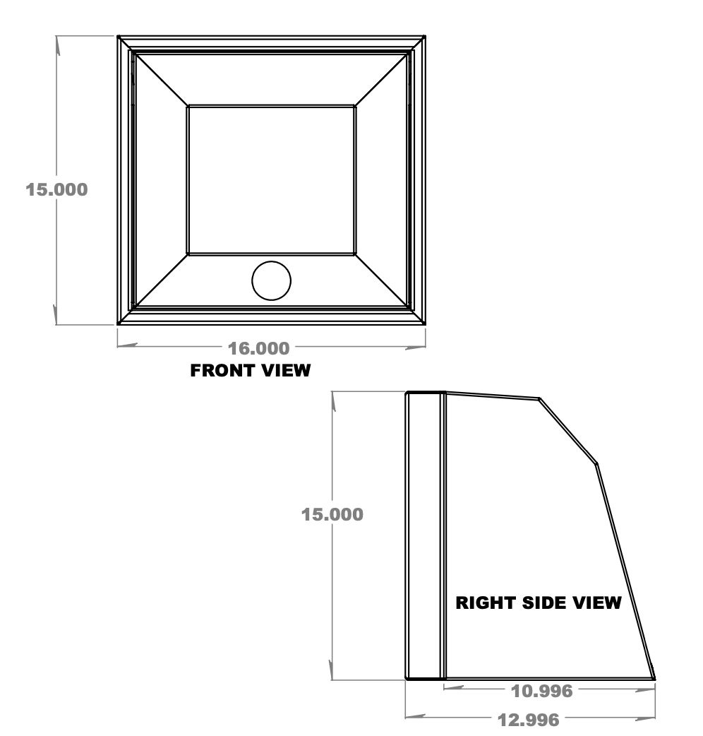 16" Upper Cabinet - Angled - 4 Wheel Overland