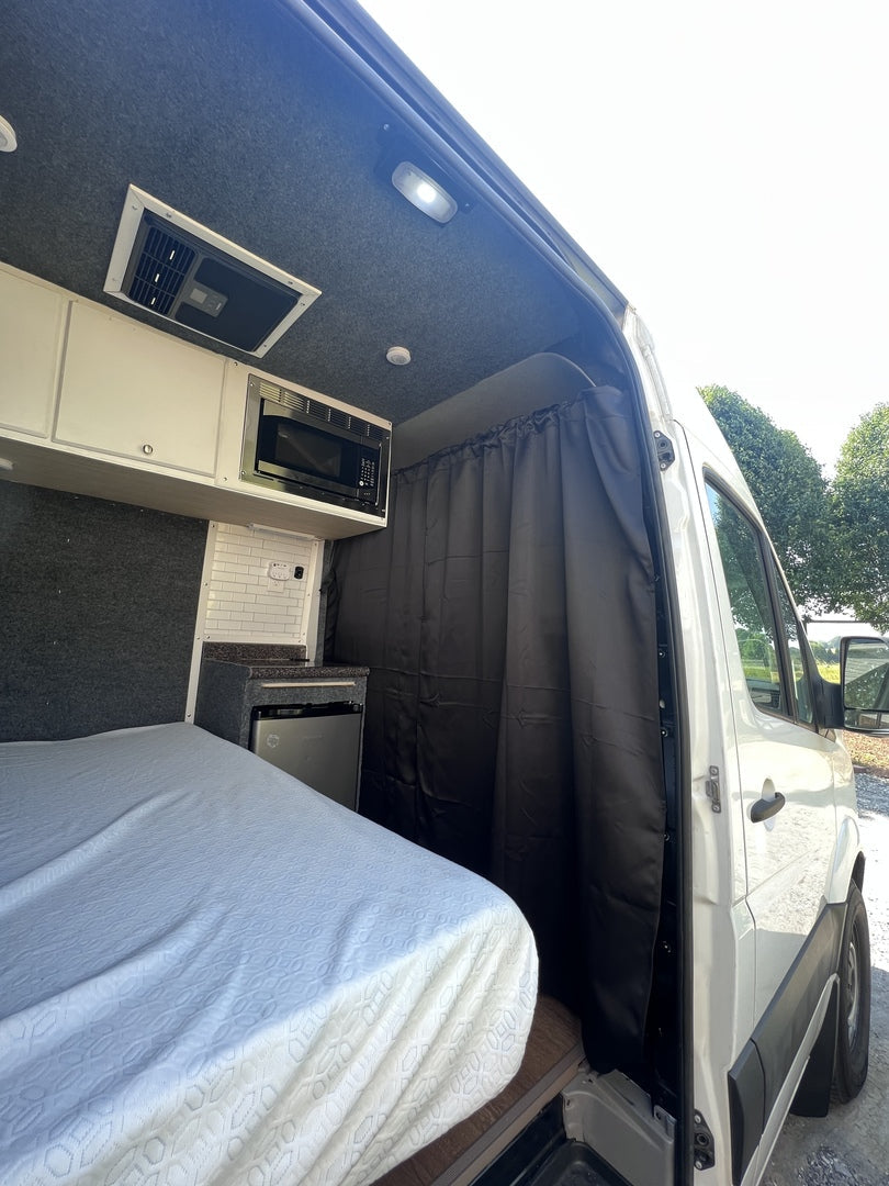 SPRINTER HEADLINER SHELF INCLUDES CURTAIN ROD AND LINER 2007-2018 - 4 Wheel Overland