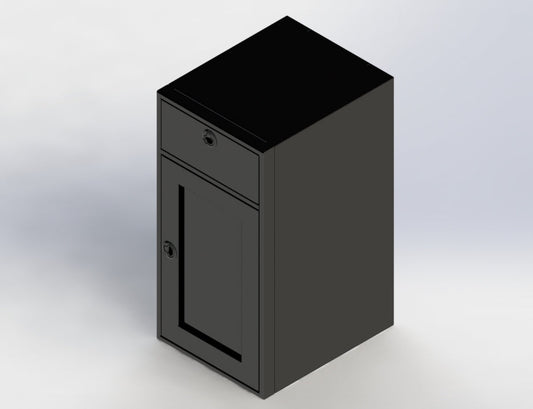 18" Base One Door and One Drawer - 4 Wheel Overland
