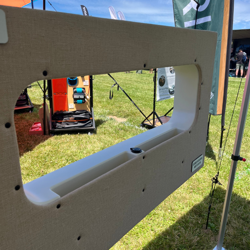 Mercedes Sprinter 10x33 Bunk Window Trim Ring with Storage Cubbies - 4 Wheel Overland