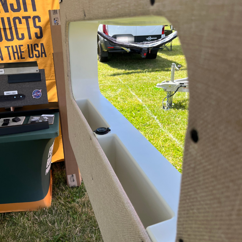 Mercedes Sprinter 10x33 Bunk Window Trim Ring with Storage Cubbies - 4 Wheel Overland