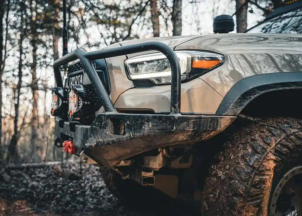 Hi-Lite Overland Toyota Tacoma Front Bumper 3rd Gen (2016-2023) [Bull Bar] - 4 Wheel Overland