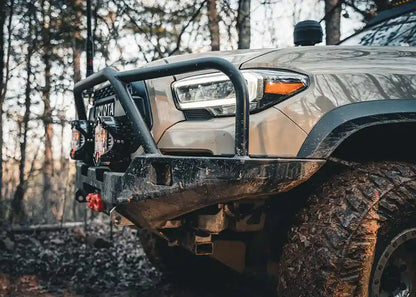 Hi-Lite Overland Toyota Tacoma Front Bumper 3rd Gen (2016-2023) [Bull Bar] - 4 Wheel Overland
