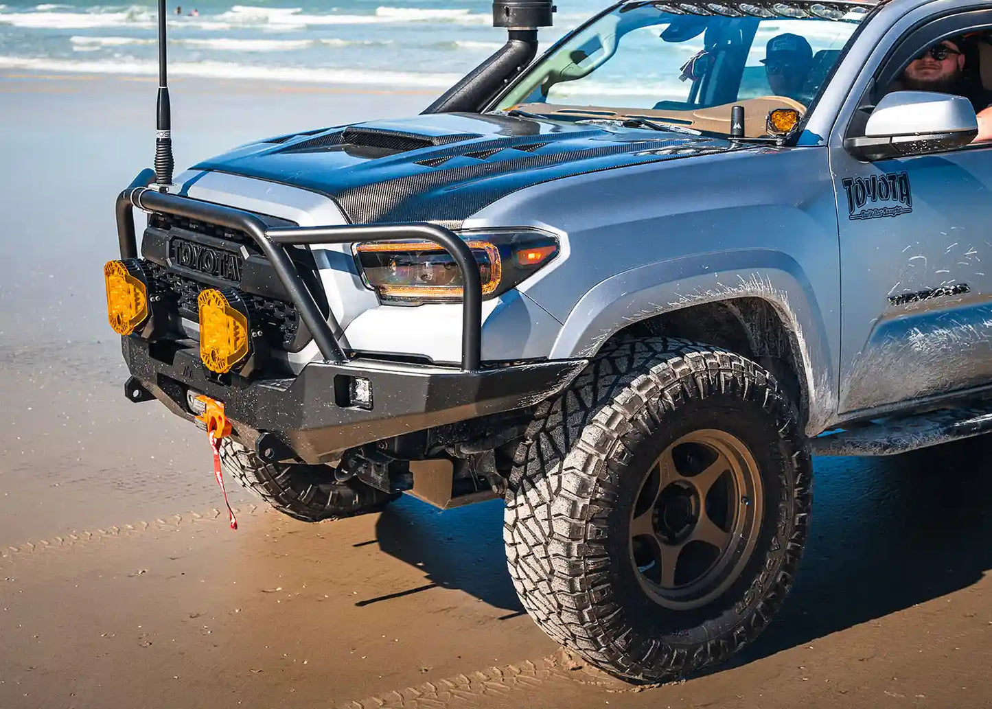 Hi-Lite Overland Toyota Tacoma Front Bumper 3rd Gen (2016-2023) [Bull Bar] - 4 Wheel Overland