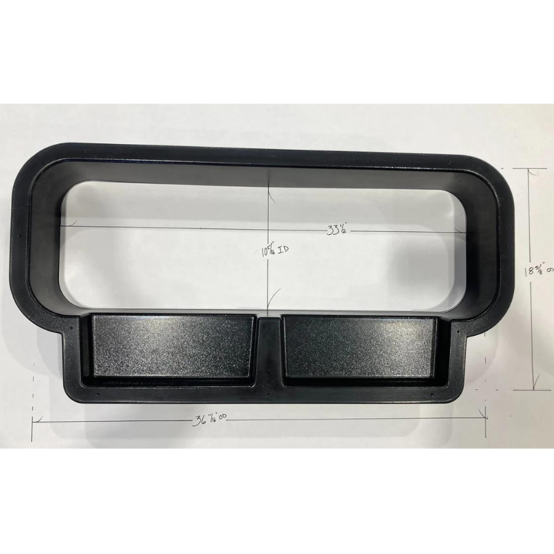 Ford Transit 10x33 Bunk Window Trim Ring with Storage Cubbies - 4 Wheel Overland