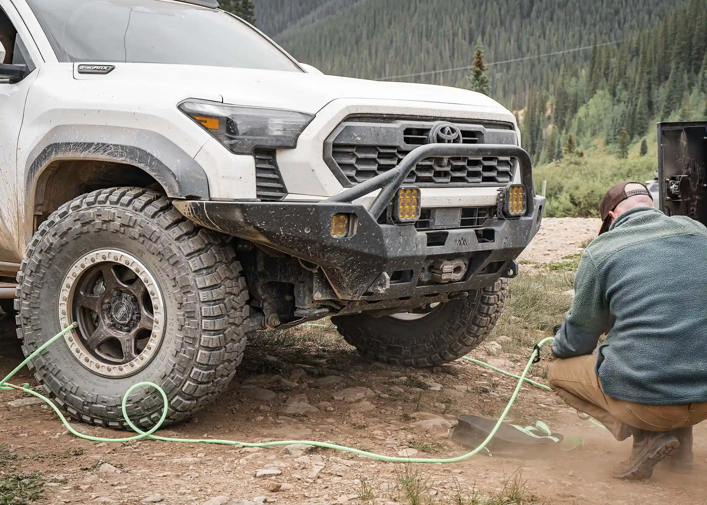 Hi-Lite Overland Toyota Tacoma Front Bumper 4th Gen (2024-2026) [Prerunner Bull Bar] - 4 Wheel Overland