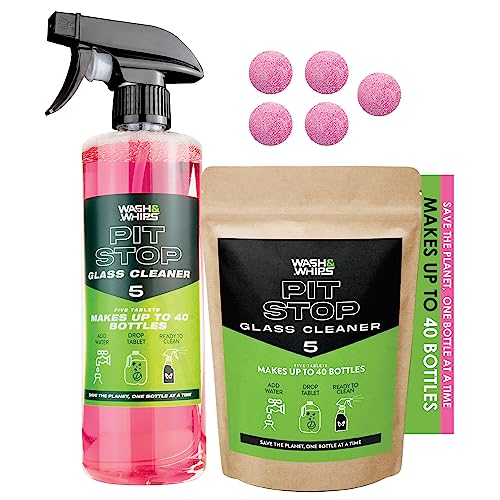 WASH&WHIPS Pit Stop Glass Cleaner / All Surface Cleaner Refill Tablets (Makes 5 Gallons) - 4 Wheel Overland