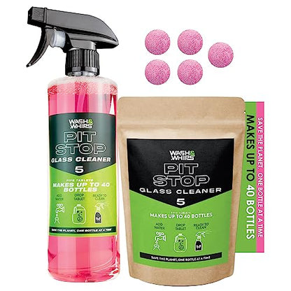 WASH&WHIPS Pit Stop Glass Cleaner / All Surface Cleaner Refill Tablets (Makes 5 Gallons) - 4 Wheel Overland