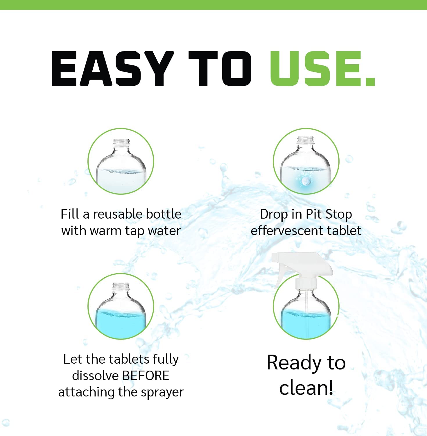 WASH&WHIPS Pit Stop Glass Cleaner / All Surface Cleaner Refill Tablets (Makes 5 Gallons) - 4 Wheel Overland