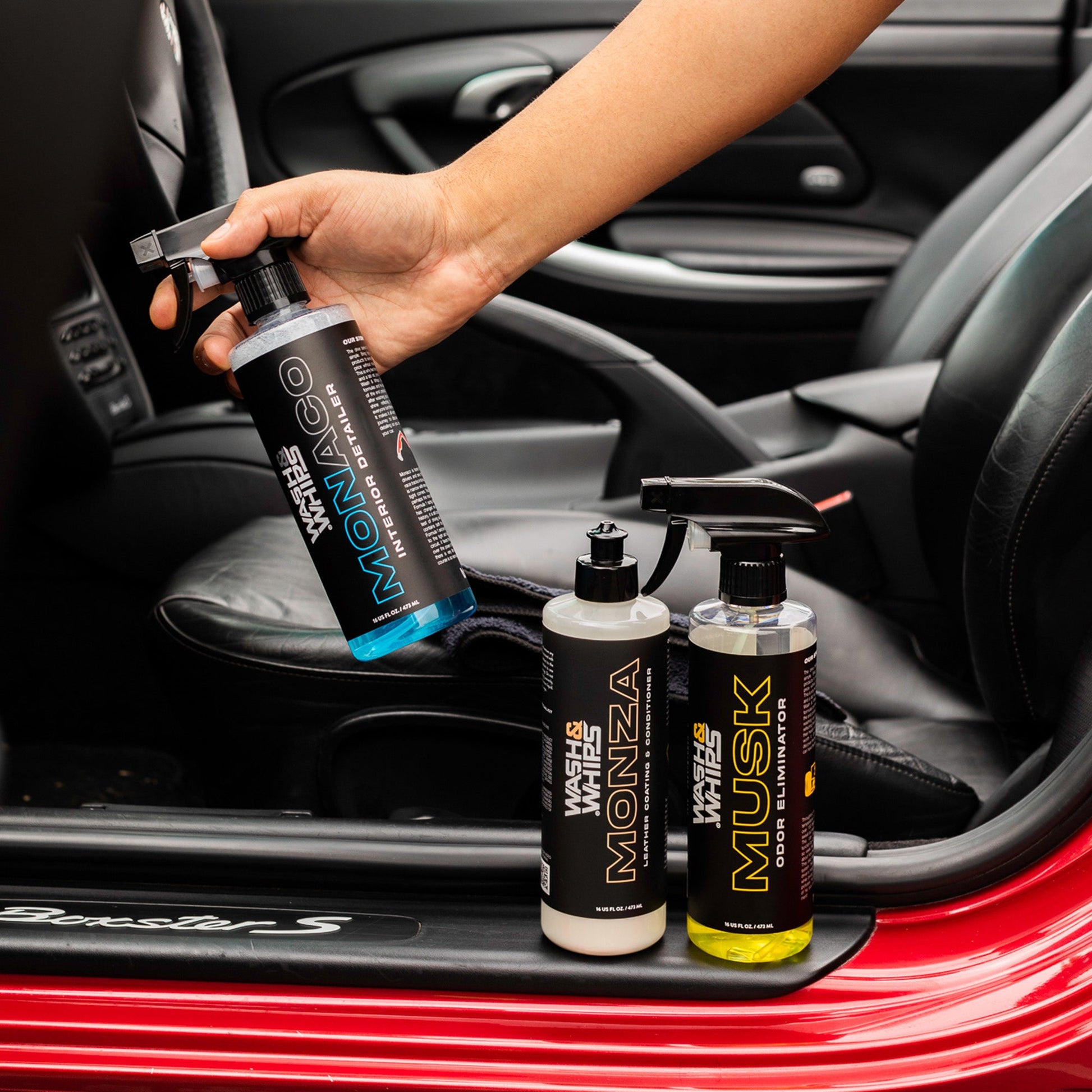 WASH&WHIPS Quick Detailing Pro Kit for Auto Detailing - 16-Piece Complete Car Care Set - 4 Wheel Overland