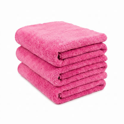 WASH&WHIPS Edgeless Microfiber Coral Fleece with Ultrasonic Edge 3 Pack - 4 Wheel Overland