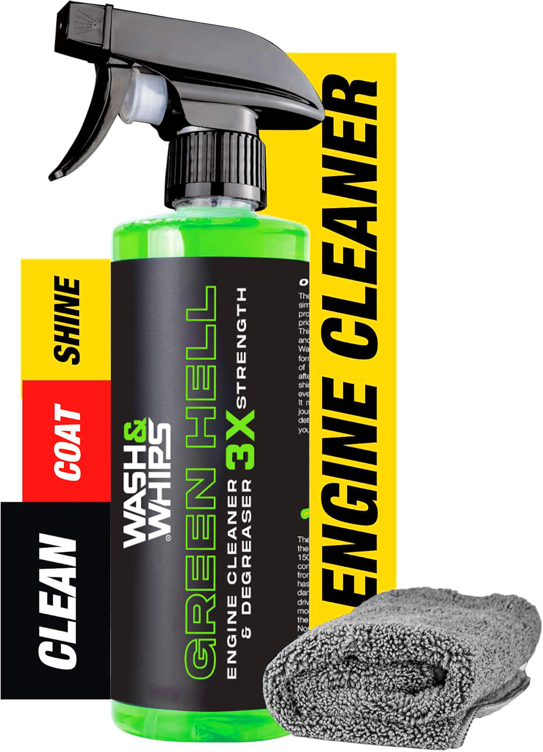WASH&WHIPS Green Hell Engine Cleaner & Degreaser - 4 Wheel Overland