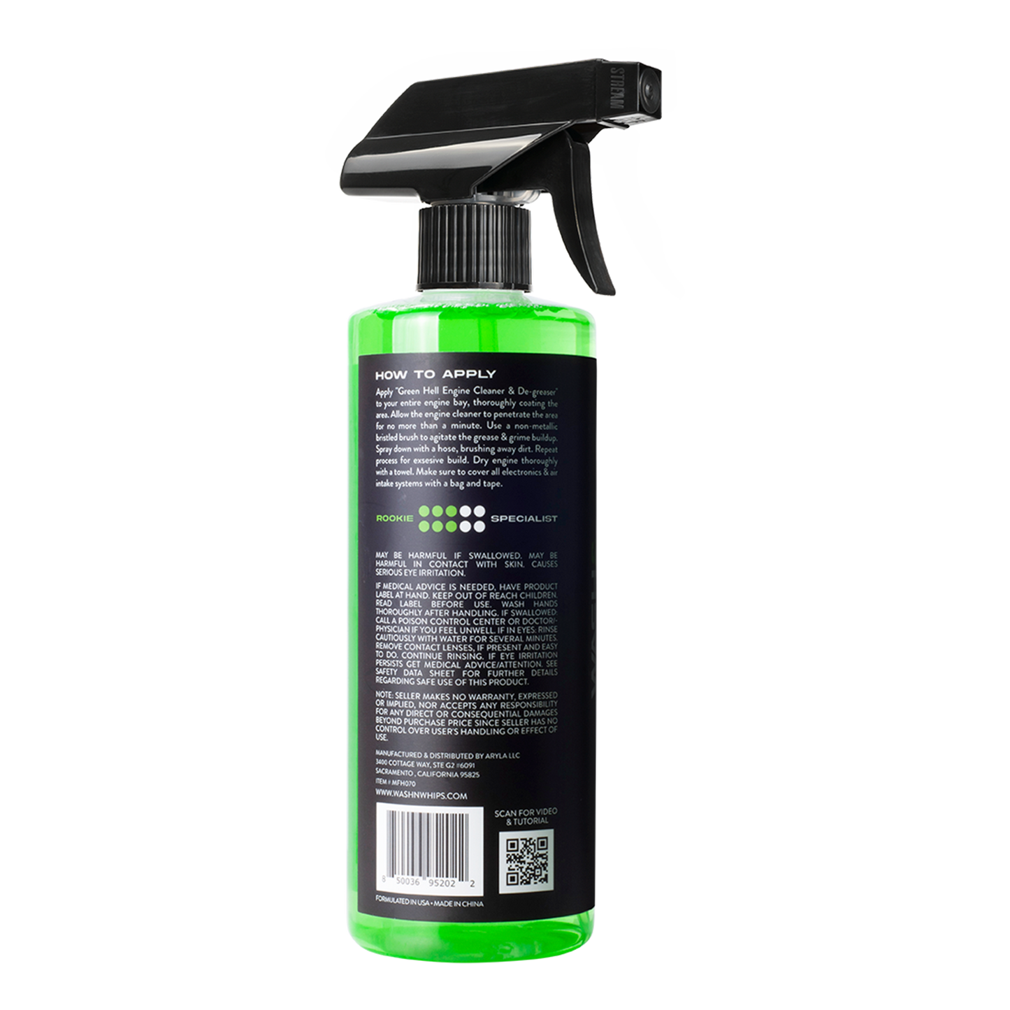 WASH&WHIPS Green Hell Engine Cleaner & Degreaser - 4 Wheel Overland