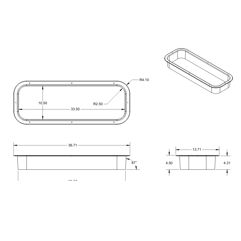 Ram Promaster Custom Rear Half-Slider Window Trim Ring - 4 Wheel Overland