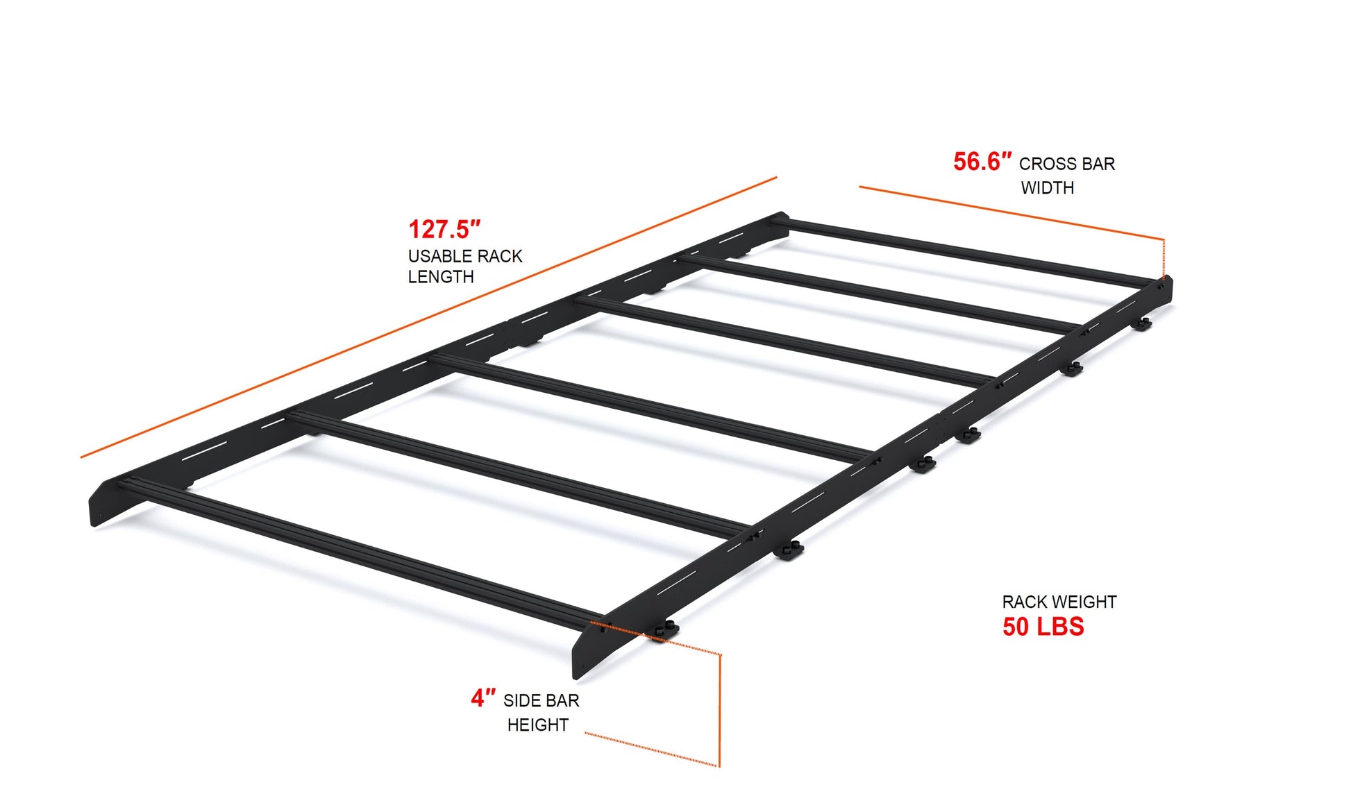 SPRINTER 144" LOW ROOF STEALTH ROOF RACK - 4 Wheel Overland
