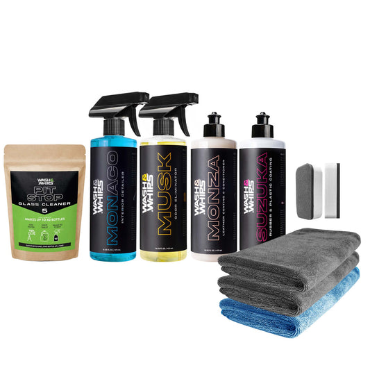 WASH&WHIPS Interior Car Detailing Kit - $95 Value - 4 Wheel Overland