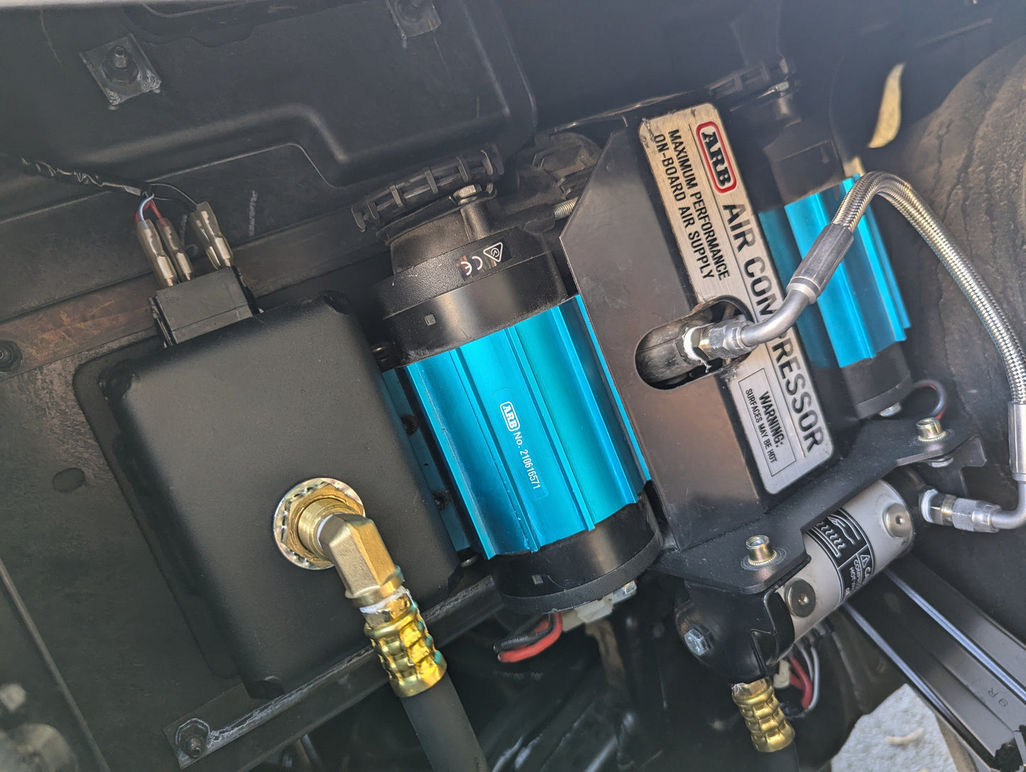 CAtuned Off-Road ARB Twin Air Compressor Rear Bed Mount for Toyota Tacoma - 4 Wheel Overland