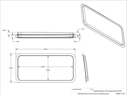Sprinter 144 Innie Pocket Sleeper Pair (Rear Quarter Window Trim Rings) - 4 Wheel Overland