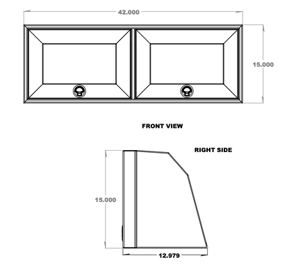 42" Upper Cabinet - Angled - 4 Wheel Overland