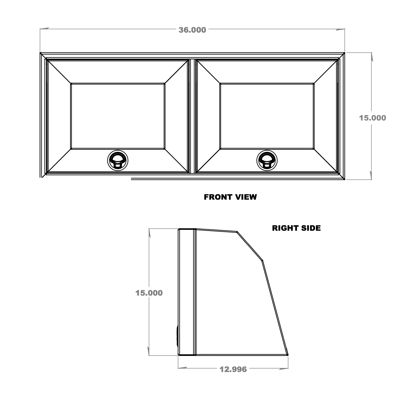 36" Upper Cabinet - 4 Wheel Overland