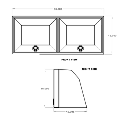 36" Upper Cabinet - 4 Wheel Overland
