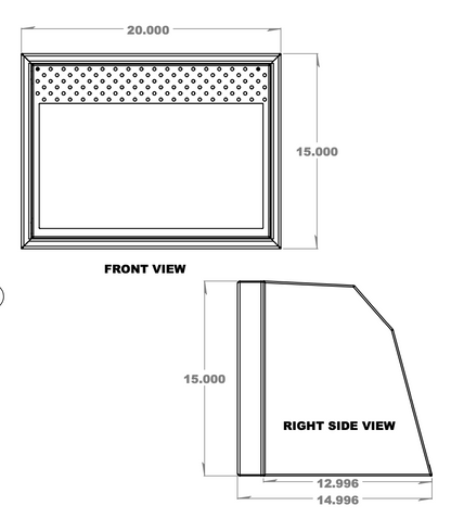 20" Microwave Cabinet - Angled - 4 Wheel Overland