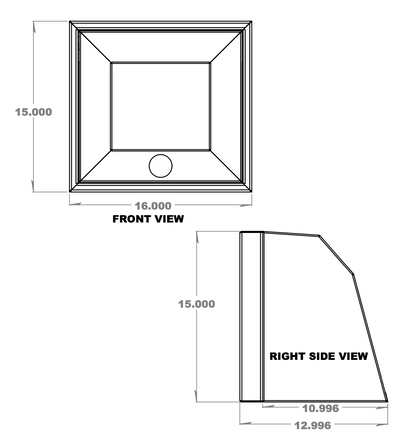 16" Upper Cabinet - Angled - 4 Wheel Overland