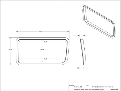 Mercedes Sprinter Universal Driver Mid Trim Ring - 4 Wheel Overland