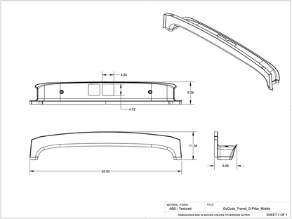 Ford Transit D Pillar Trim Kit - 4 Wheel Overland
