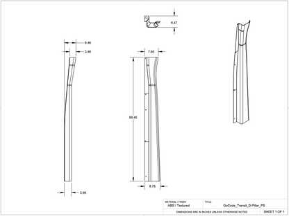 Ford Transit D Pillar Trim Kit - 4 Wheel Overland