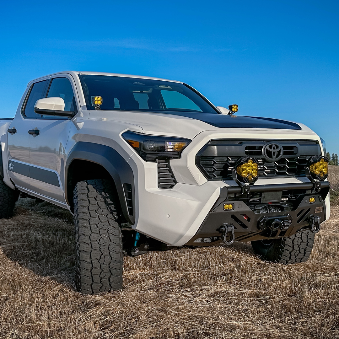CAtuned Off-Road 2024+ Toyota Tacoma Low Profile Ditch Light Brackets - 4 Wheel Overland