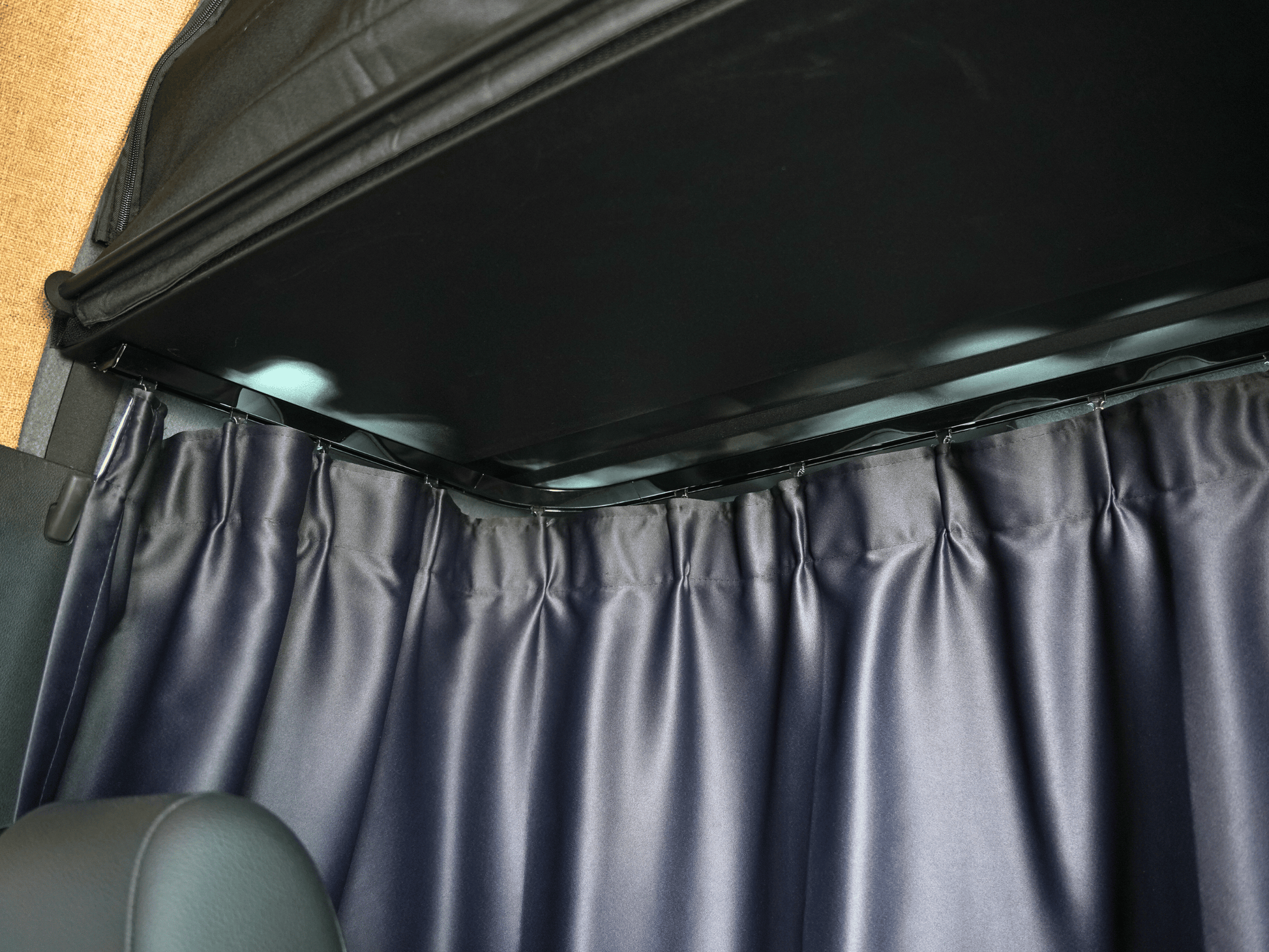 SPRINTER HEADLINER SHELF INCLUDES CURTAIN ROD AND LINER 2019+ - 4 Wheel Overland