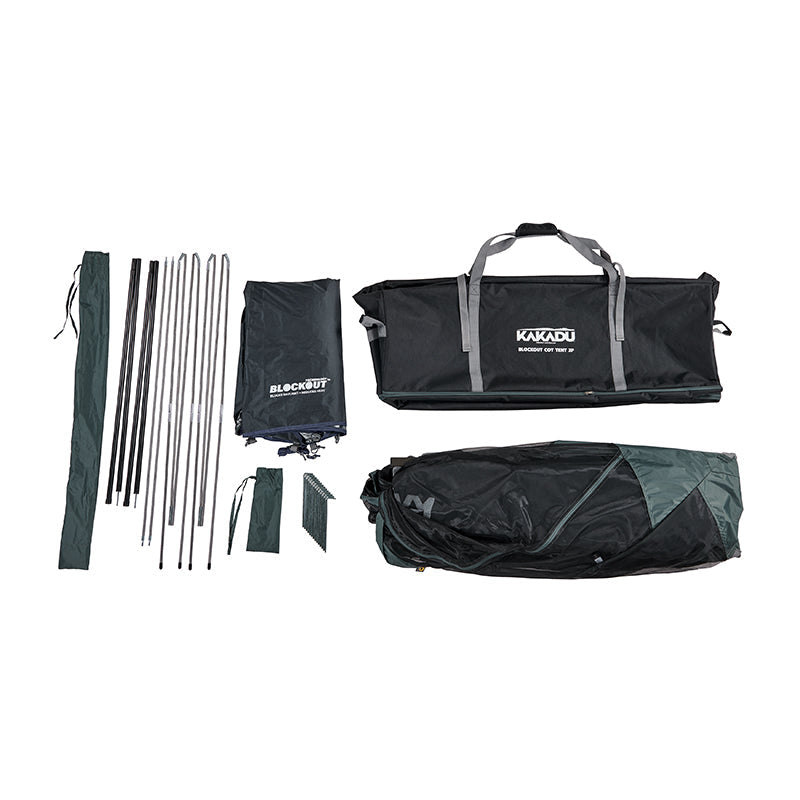 BlockOut® Cot Tent 2P - 4 Wheel Overland