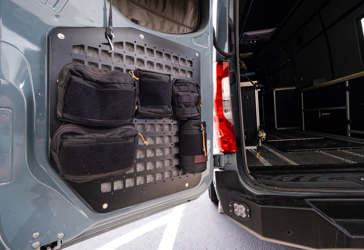 The Original Rear Door Modular MOLLE Storage Panel for Mercedes Sprinter (2019+)