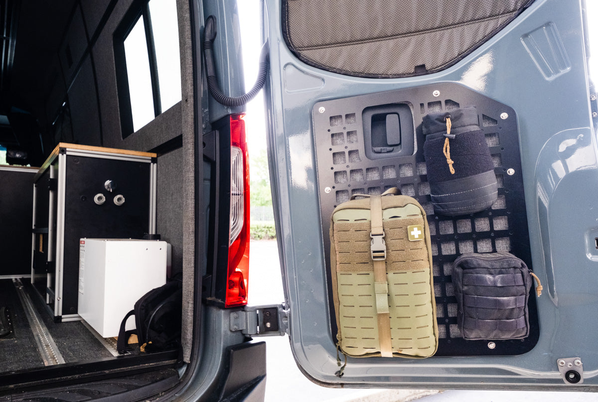 The Original Rear Door Modular MOLLE Storage Panel for Mercedes Sprinter (2019+)