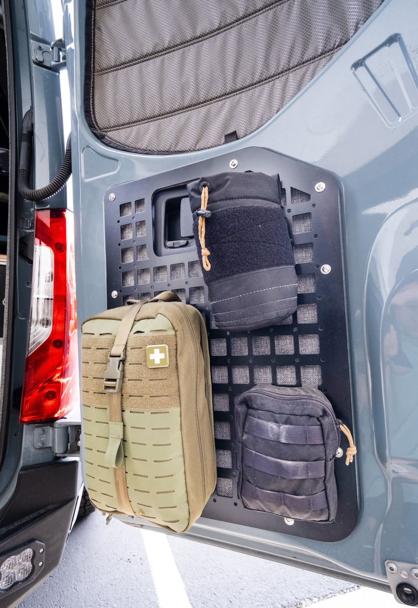 The Original Rear Door Modular MOLLE Storage Panel for Mercedes Sprinter (2019+)