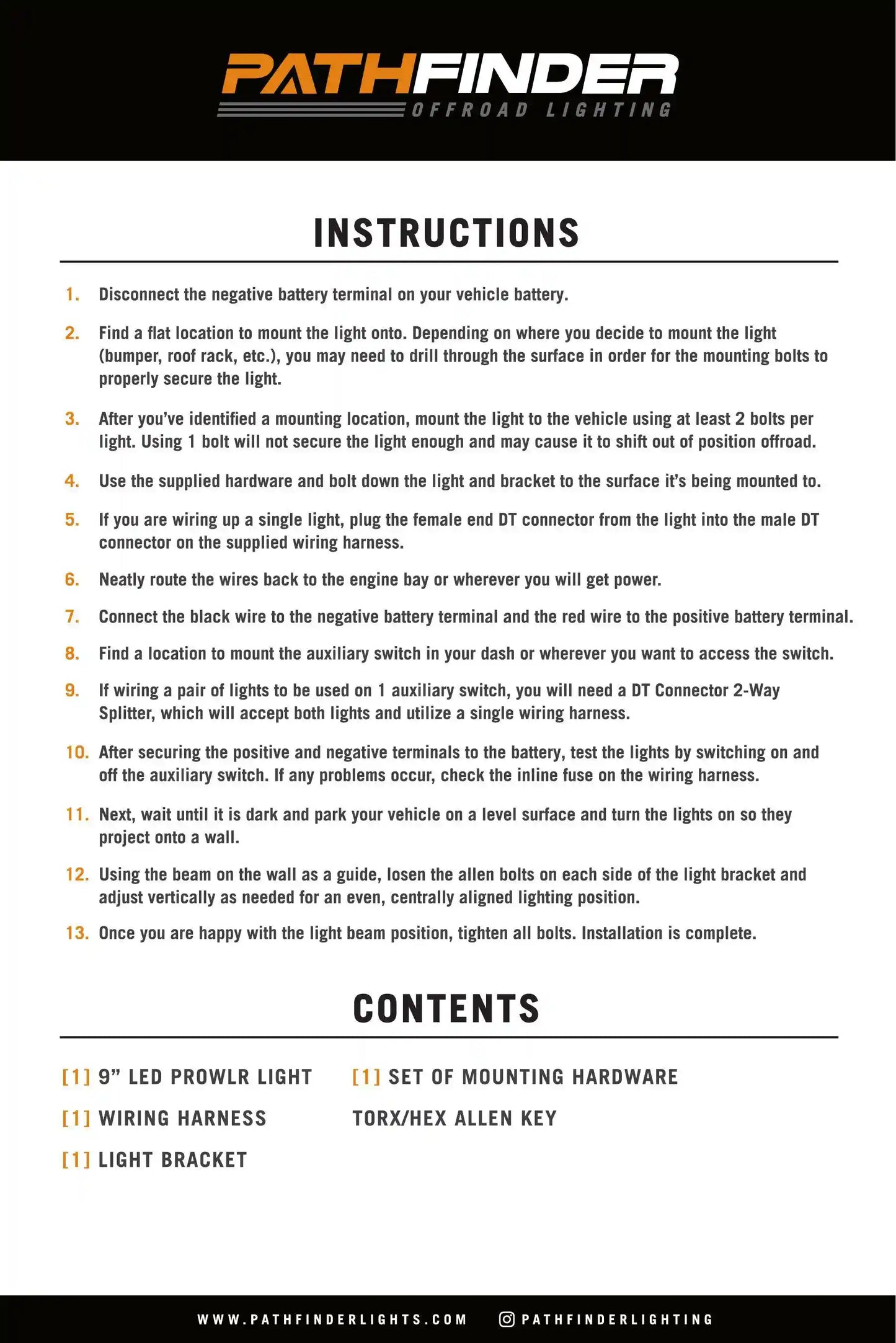 PROWLR 9" LED Driving Light [TRUE AMBER] - 4 Wheel Overland