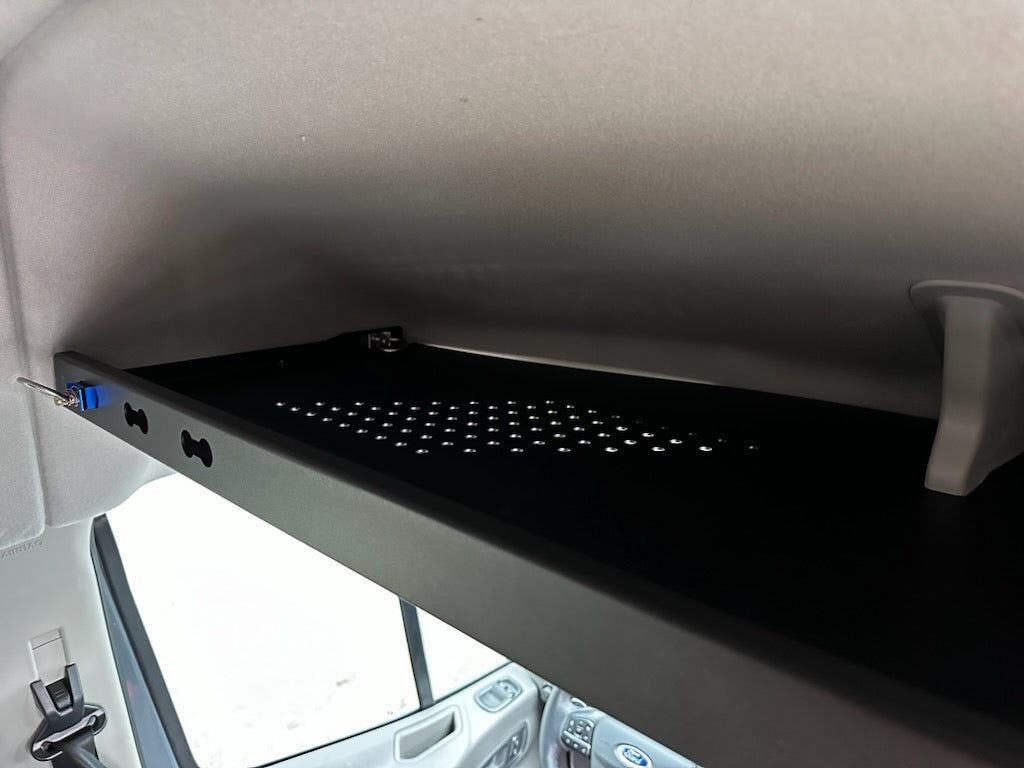 FORD TRANSIT HEADLINER SHELF 3.0 CURTAIN ROD AND LINER - FITS MID AND HIGH ROOF VANS 2014+ - 4 Wheel Overland
