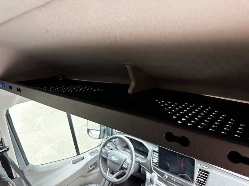 FORD TRANSIT HEADLINER SHELF 3.0 CURTAIN ROD AND LINER - FITS MID AND HIGH ROOF VANS 2014+ - 4 Wheel Overland